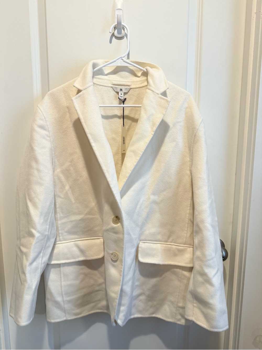 Banana Republic Women's Cream Blazer Single-Breasted Wool Size Medium NWT